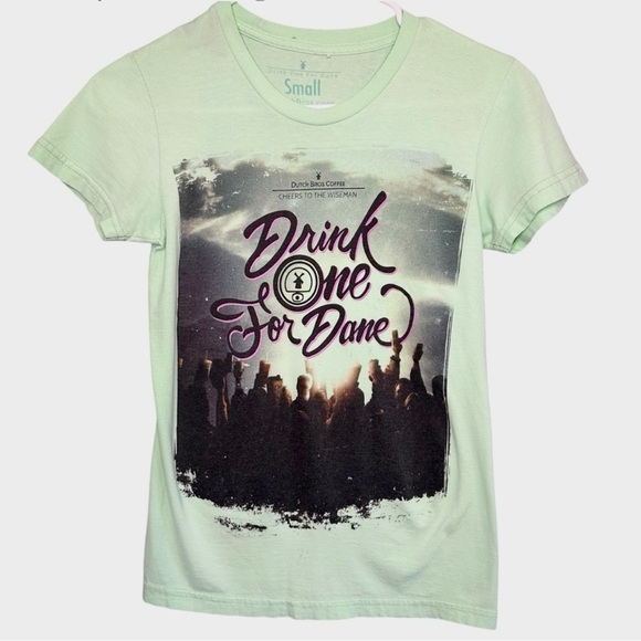 ✌️Dutch Bros Medium Green VINTAGE “Drink One For Dane End ALS” DB 1992 - Picture 1 of 7